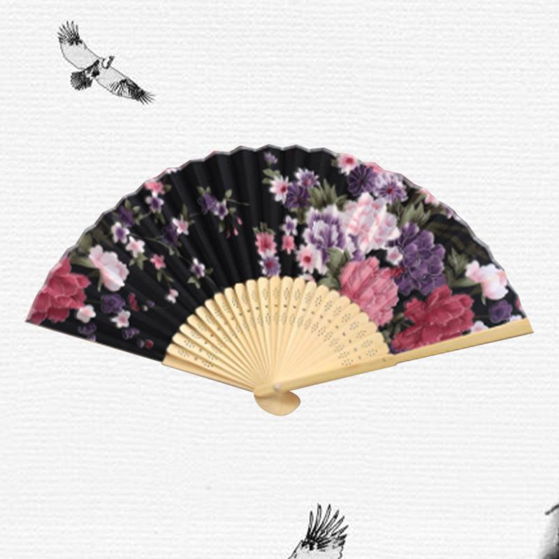 Vintage Style Silk Chinese Folding Fan Japanese Pattern Art Craft Gift Home Decoration Ornaments party Dance Hand Fan gift