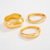 Exaggerated Irregular Metal Smooth Surface Bracelet, Design Sense Geometric Wide Surface Spring Bracelet Bracelet