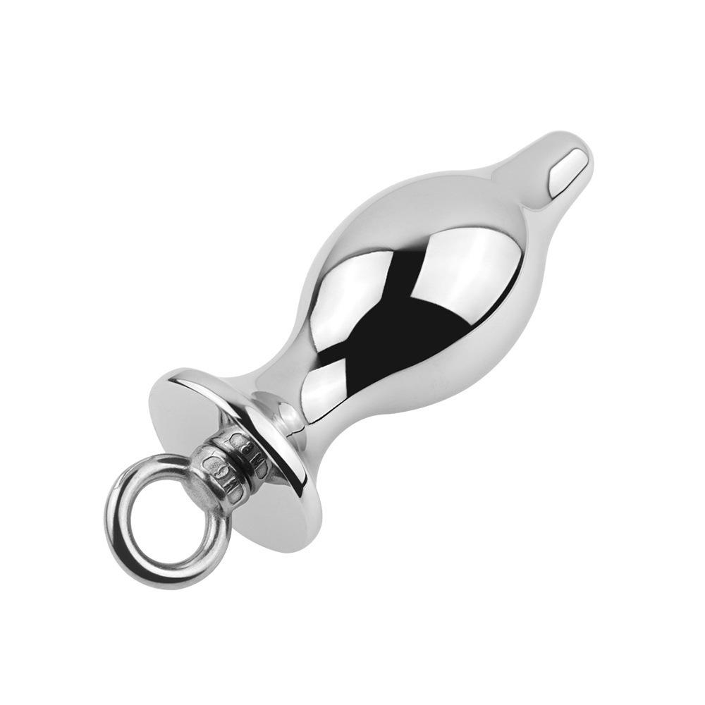 Metal Silver Lifting Ring Butt Plug Back Court Anal Expansion Pull Ring Anal Plug Butt Plug Alternative Adult Supplies Anal Bolt