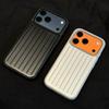 Lega di Alluminio Minimalista Valigia da Viaggio Strisciata Cover Lussuosa per Telefono per IPhone 17 Pro Max 17Pro 16 15 14 Minimalista Colore Solido Cover Protettiva