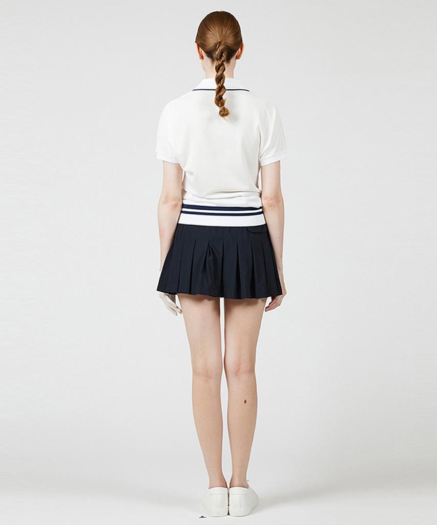 AVEN Black Elastic Pleated Skirt
