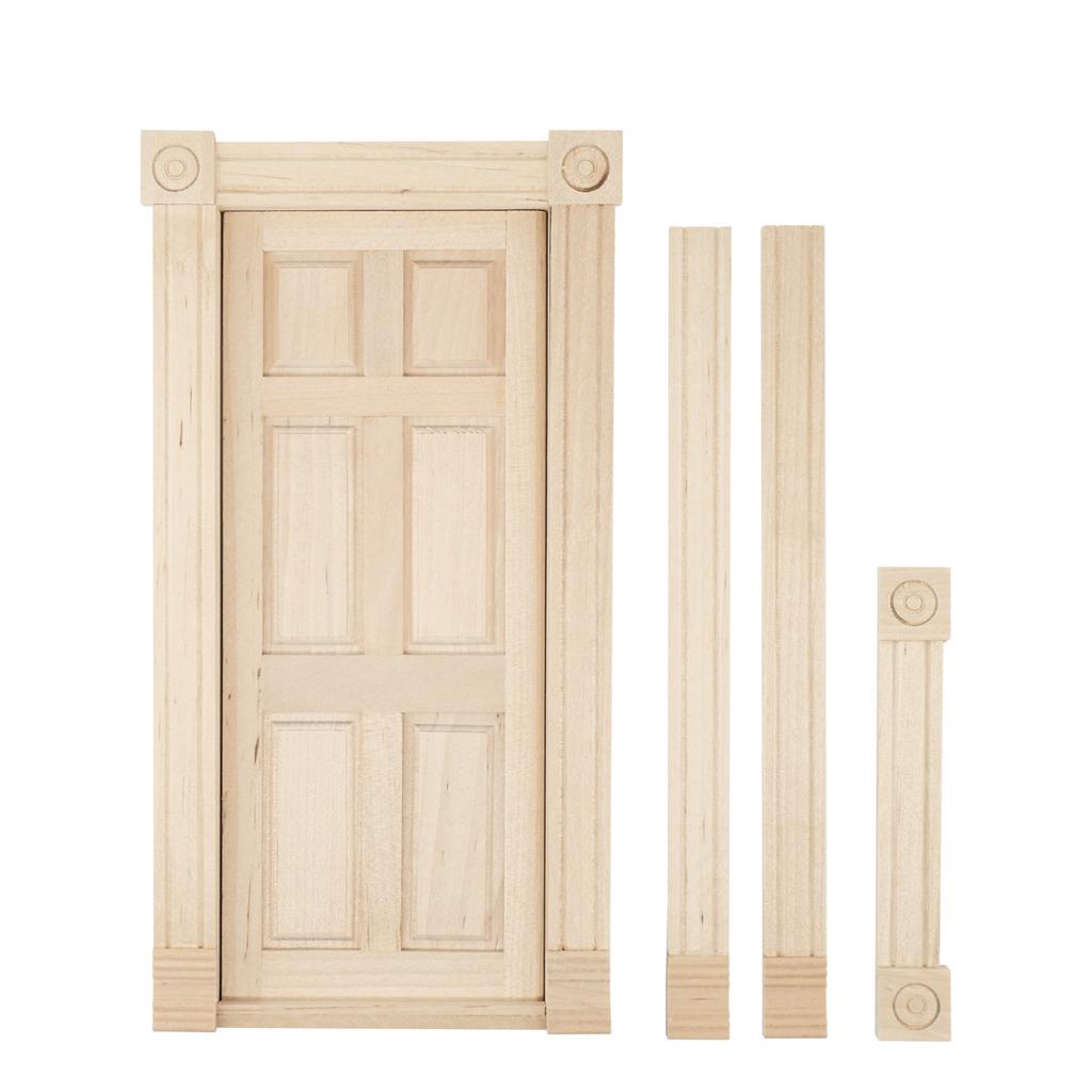 1:12 Maison de Poupée Simulation Porte Meubles Miniatures Bricolage Porte en Bois Accessoires Maison de Poupée