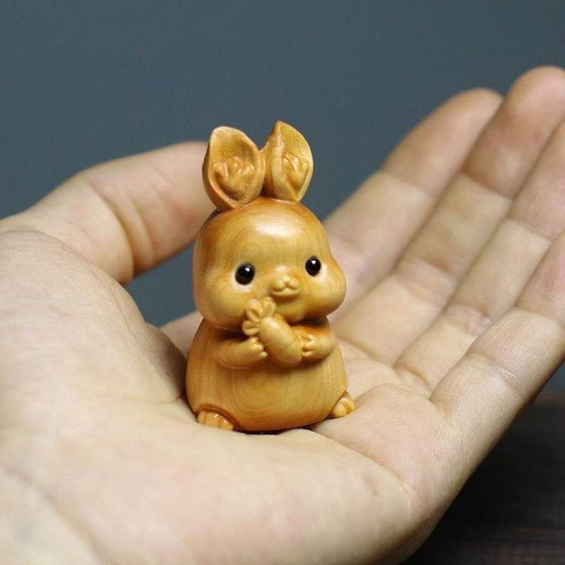 

Кипарисовое дерево Маленькая Мышка Пингвин Маленький Кролик скульптуры и фигурки Милое украшение для дома, комнаты, офисного стола резьба по дереву