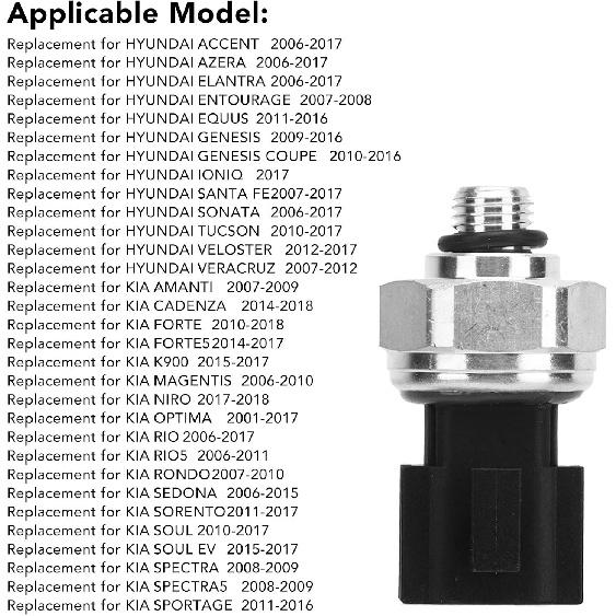 AC Pressure Switch Sensor, Air Conditioning Pressure Switch Power Steering Pressure Sensor AC Air Conditioner Pressure Transducer Switch Sensor