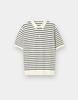 CONCEPTS1ONE Washable Striped Polo Short Sleeve Knit Sweater 10056526/056526 [2Color]