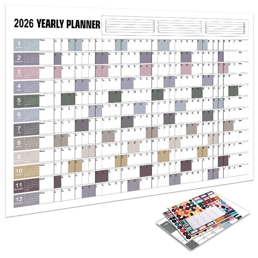 2026 Wall Hanging Calendar Annual Planner To Do List Schedule Calendar Planner Sheet Memo Pad Agenda Organizer