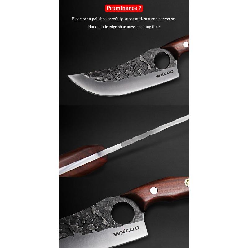 4pcs Boning Knife Sharp Multi-functional Stainless Steel Kitchen Knife Set Household Dividing Pork Meat Cleaver Boning Knife Fruit Knife