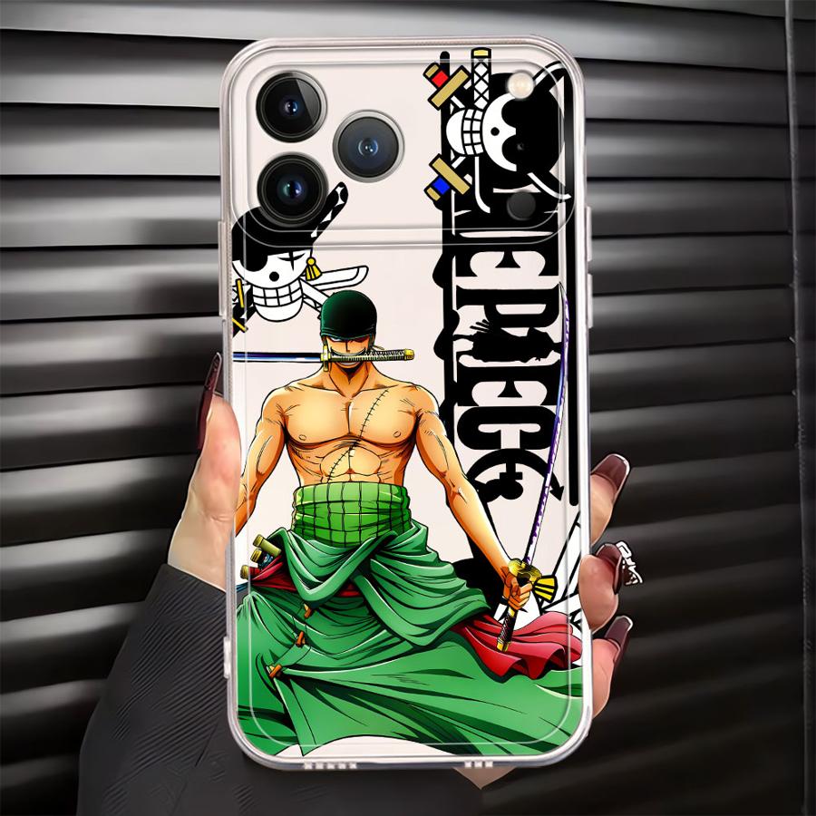 

Cartoon Onepiece Soft Phone Cover Case for iPhone 17 Pro Max 13 Pro 14 Plus XR Air 7 8 12 Mini 11 15 XS Max 16 iPhone 15