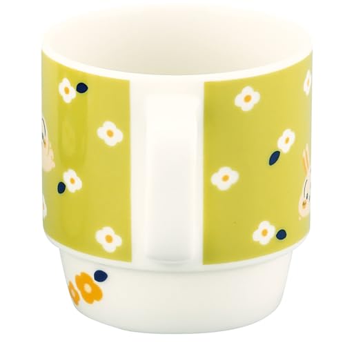 Chiikawa Official License Rabbit Mug Large 340ml Diameter approximately 99cm Flower Garden Tableware Goods Miscellaneous Yellow Green CKW23-11
