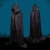 Halloween Kinderen Cosplay Mantel Tie-up Donkere Stijl Satijnen Capuchon Losse Vloer Lengte Pure Kleur Unisex Podium Show Prestatie Heksen Cape