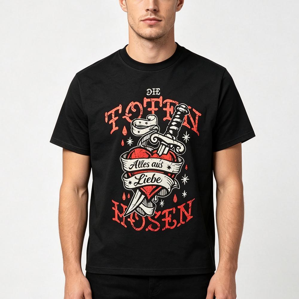 Die Toten Old School Tattoo Art T-Shirts Grunge Distressed Design Dark Romanticism O-neck Comfortable Cotton Short Sleeve Aldult Unisex