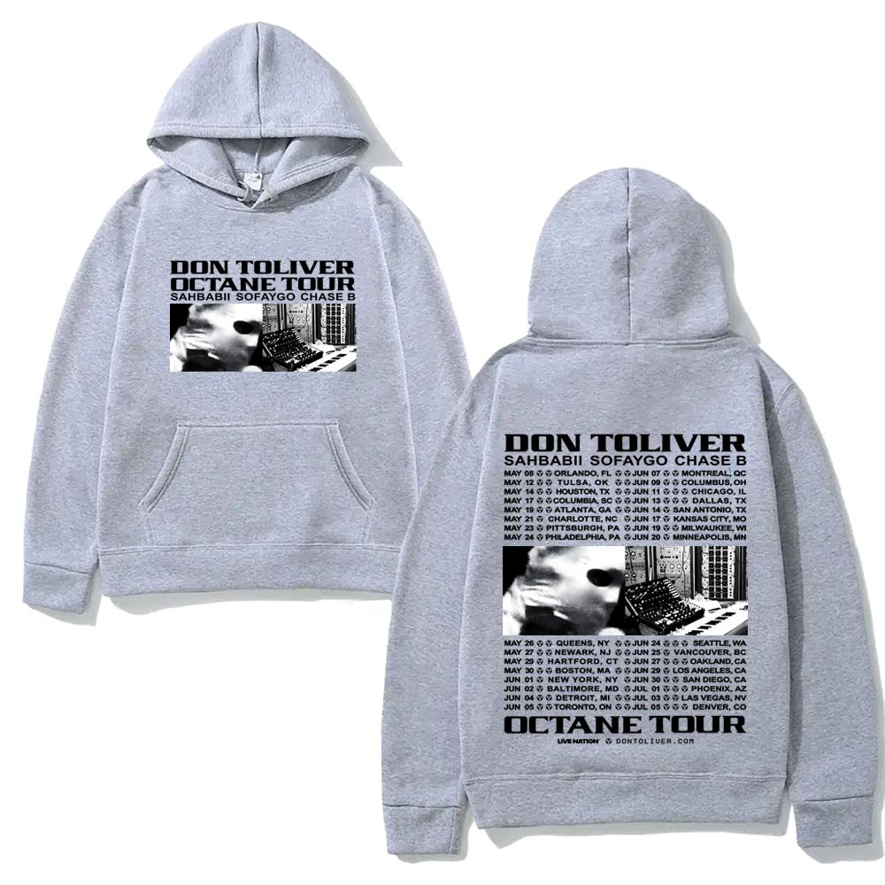 Rapper DON TOLIVER Hoodie OCTANE TOUR 2026 Hip Hop Graphic Printing Hoody Classic Soft Punk Hooded Pullovers Fleece