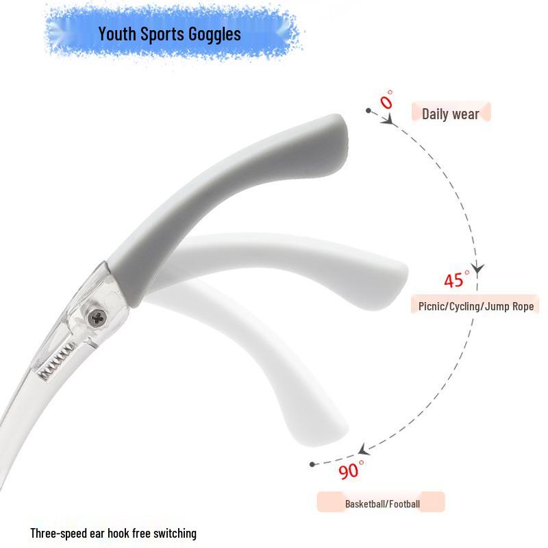 Children's Ultra-Light Silicone Adjustable Glasses Frame with Detachable Nose Pad