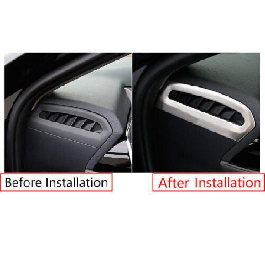 Steel For Toyota Camry 2018- Cover Trim Dash Side Air Outlet Vent Silver