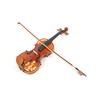 Flower Carved Wood Violin Set with Bow Strings Rosin Wipe Bridge Case 4 4 AV‑608