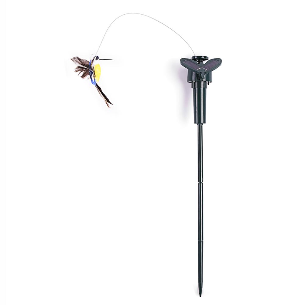 Solar Powered Artificial Flying Butterfly Hummingbird Lawn Stake Garden Yard Art