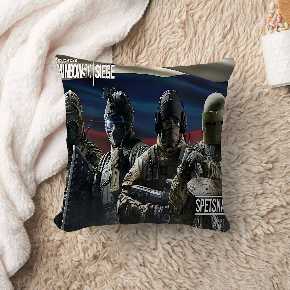 Game R-Rainbow S-Six S-Siege Lucky Dragon Pillow Cover Sofa Cushion Cover Home Room Decoration Children Gift