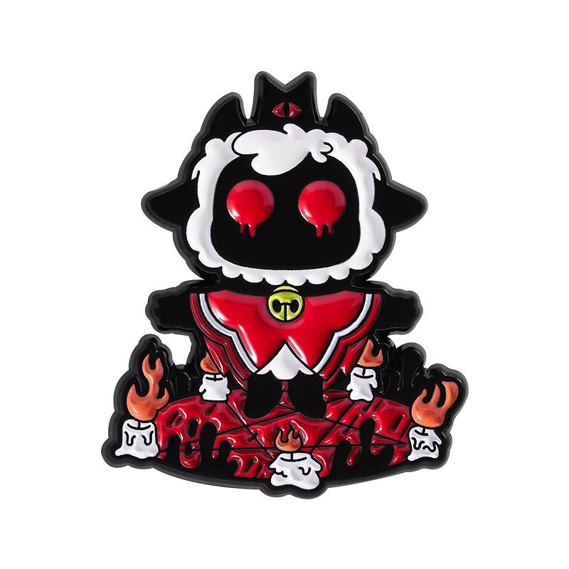 

AVG Game Lamb Leader Enamel Pin Holy Sheep Bishop Evil Goat Game Peripheral Brooches Lapel Badge Jewelry Gifts for Gamer Friends