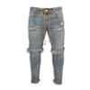 Moda Masculina Jeans Skinny Rasgado Casual Jeans Desgastado Buraco Jeans Slim Fit Calça Jeans Lápis Calça Jeans
