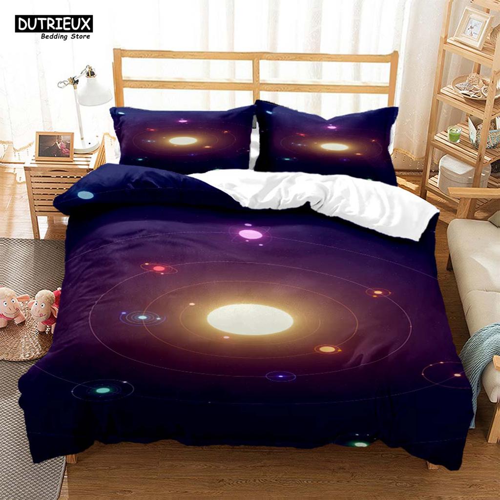 Space Star Printed Polyester Bedding Soft and Comfort Personal Quilt Cover Bedding Kit