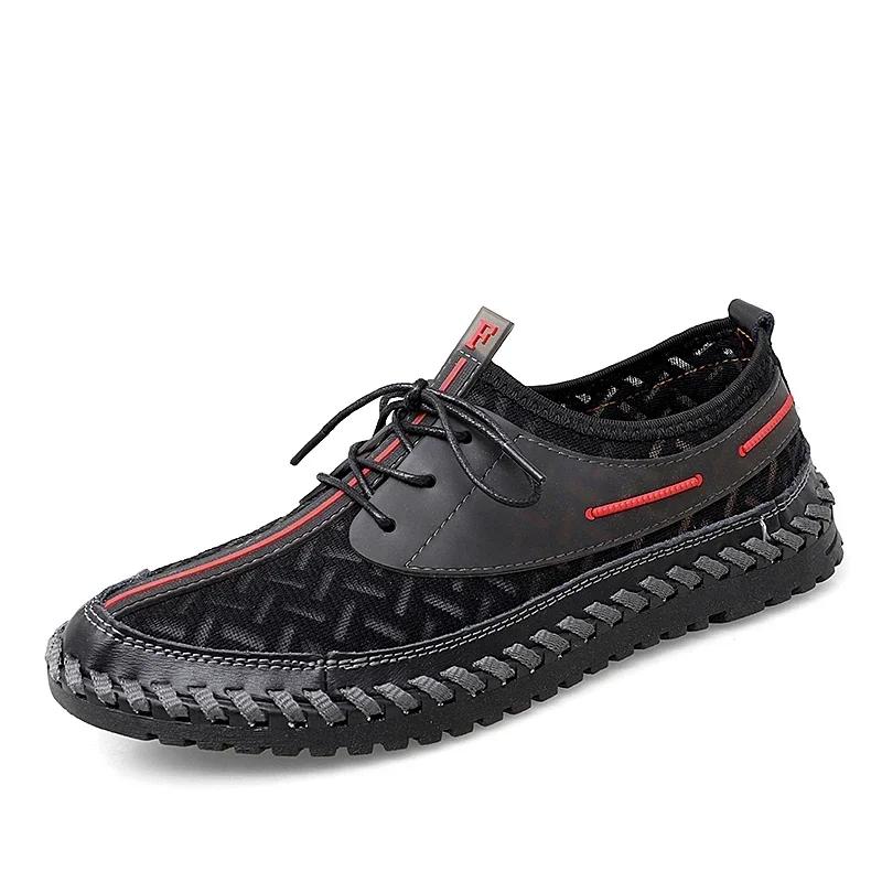 Men's Handcrafted Comfortable Flat Casual Leather Shoes Lightweight Design Perfect For Walk Work Traveling Shoes For All Seasons