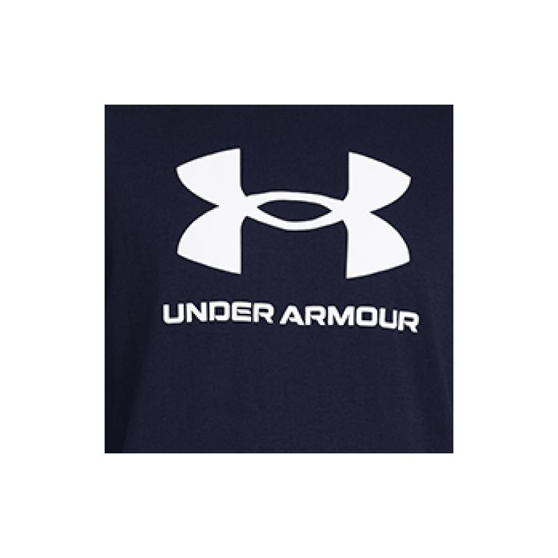 Under Armour Sportstyle Logo Print Crew Neck T-Shirt Men Tops Navy-Blue 1382911-408