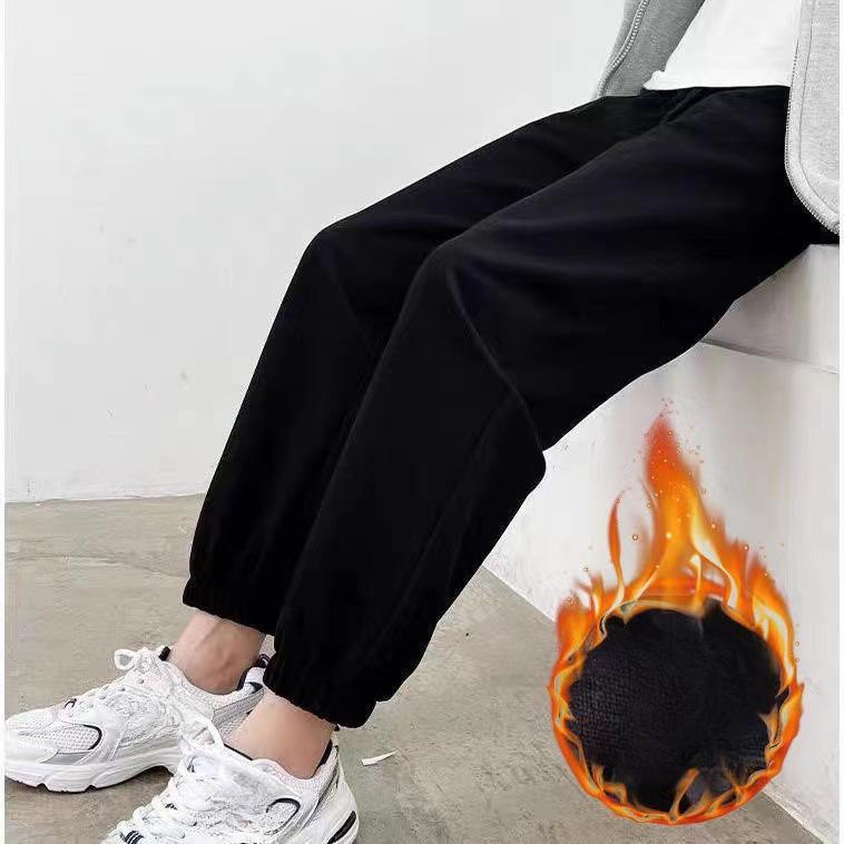 

Женские гаремные брюки на осень и зиму, повседневные спортивные свободные и тонкие, универсальные, с плюшевой подкладкой, для верхней одежды, брюки прямого кроя XXXL чёрный