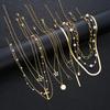 11 Pcs Simple Pearl Choker Necklaces Set for Women Fashion Layered Chain Star Cross Heart Pendant Charms Necklace Jewelry Gifts