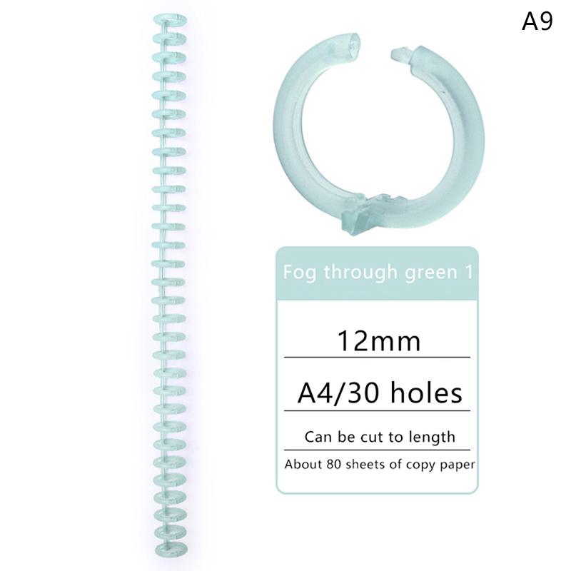 30 Holes Loose-leaf Plastic Binding Ring Spring Spiral Rings Binder Strip For A4 Paper Notebook Stationery Office Supplies