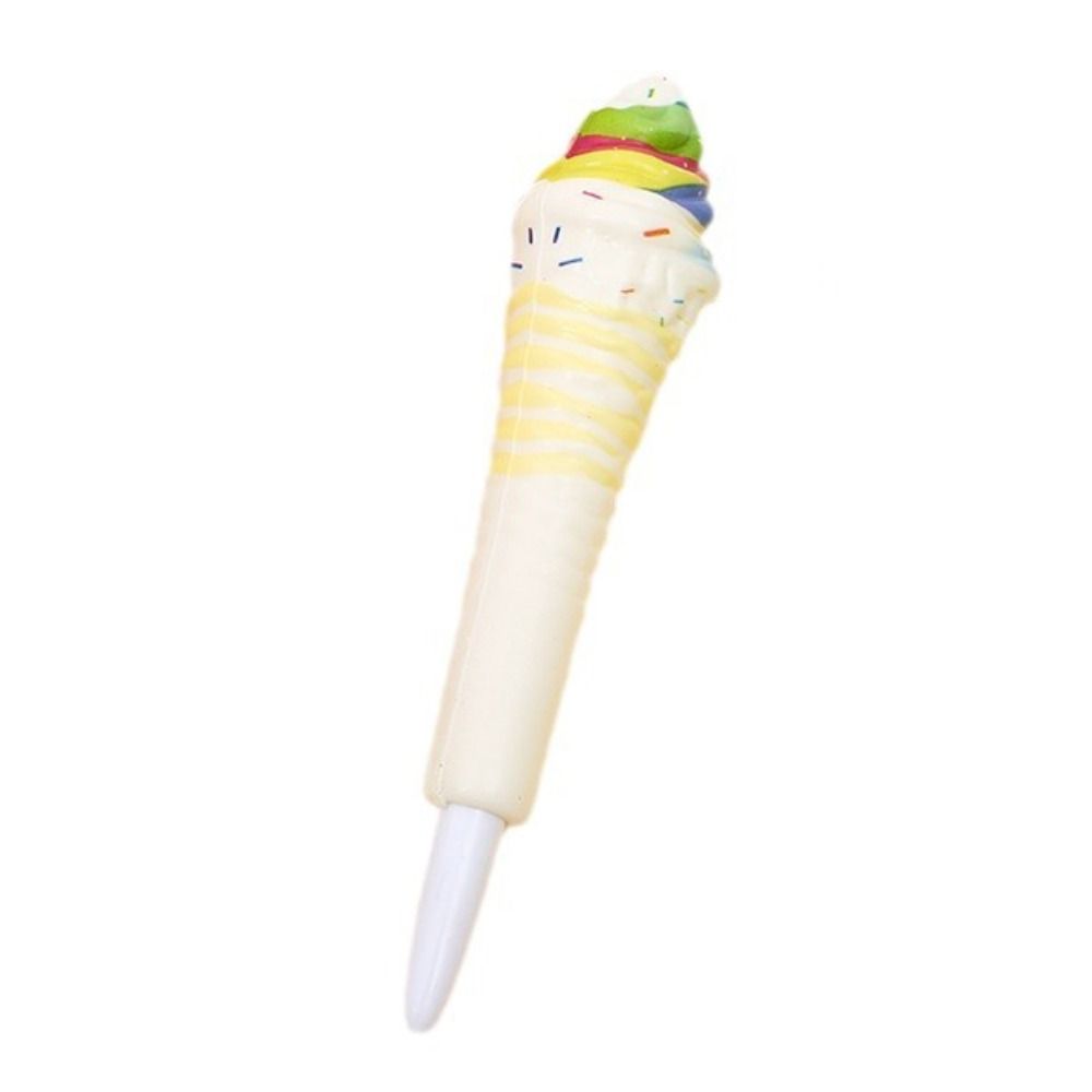 Ballpoint Pen Pinch Bounce Pen Ice Cream Squeeze Sensory Toy Pen Cute Soft Gel Pen  Office School