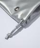 TECH LEATHER EYELET POCHETTE_SILVER