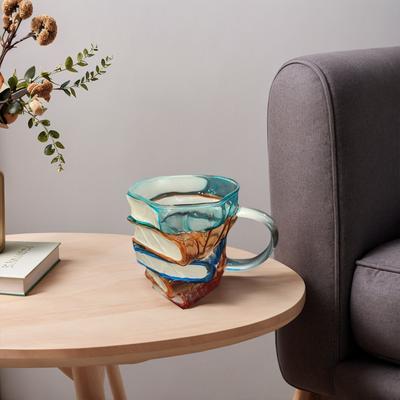 Einzigartiger Bücherstapel Kaffeetasse Kreative Trinktasse Teetasse Sammlung Geschenke für Literaturliebhaber