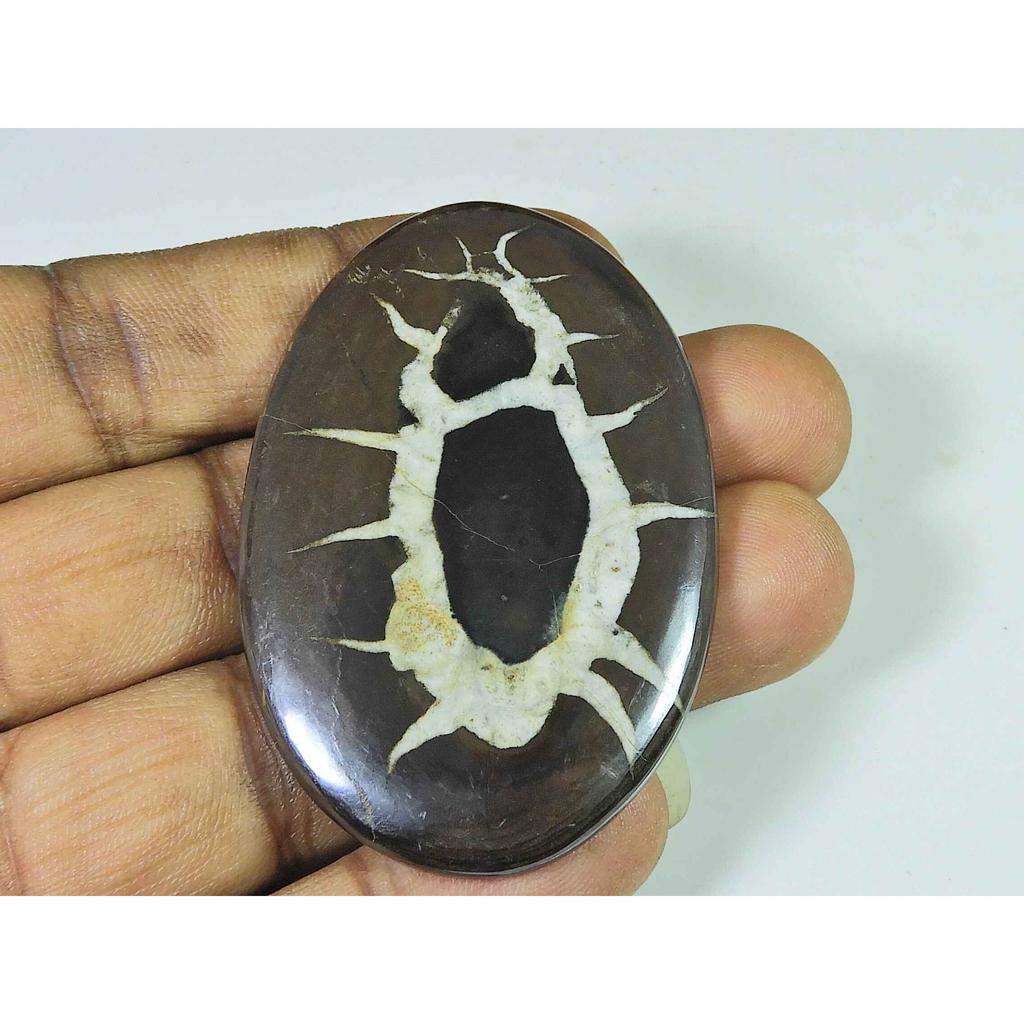 39X58X04MM Natural Septarian Oval Shape Cabochon Loose Gemstone 105Cts. SK-4241