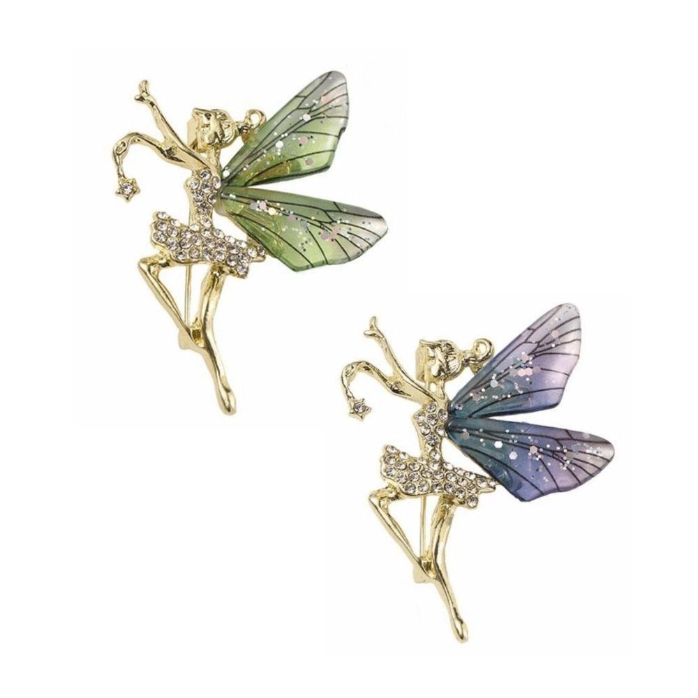 Metal Dancing Girl Brooch Light Luxury Butterfly Brooch Delicate Women's Brooch Clothes Decoration