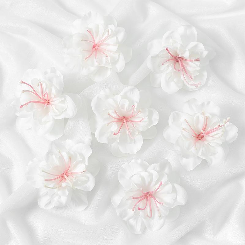 10/20Pcs 6cm Silk Artificial Cherry Blossom Head for Home Room Dceoration Bridal Wedding Decoration DIY Wreath Accessories