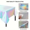 5PCS Shiny Party Table Cover Rectangular Iridescent Tablecloth Laser Disposable Tablecloth  Wedding
