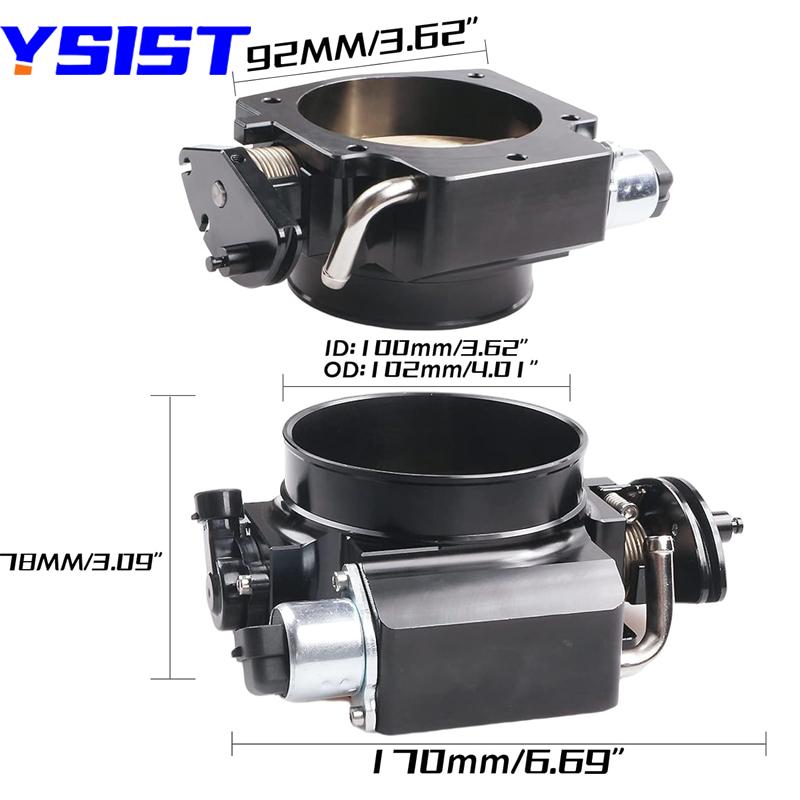 92mm/102mm Throttle Body For LS1 LS2 LS3 LS6 LS7 LSX Car Modification Parts Black/Silver High Flow Billet Intake Manifold
