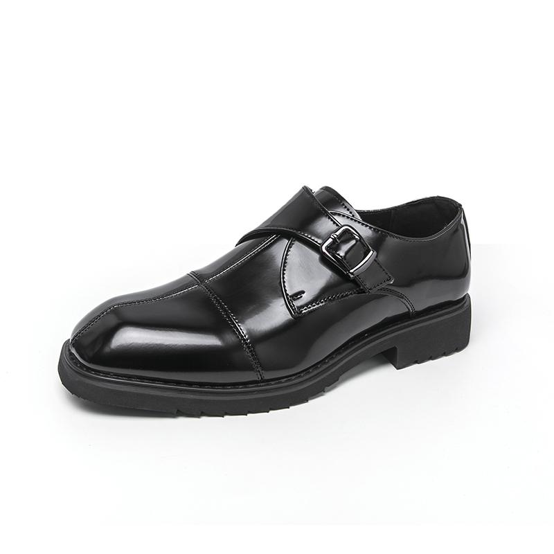 Men's casual leather shoes Fashion luxury designer styles 38-46 Party or Business Plus size suit shoes Black Young Versatile