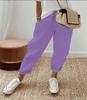 2024 European & American Style Print Cotton Linen Casual Pocket Long Pants
