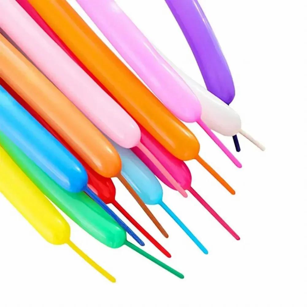 100Pcs Balloons Kit Colorful Long Latex Sculpture Twists Balloon Animal Balloons Diy Balloons For Birthday Wedding Party