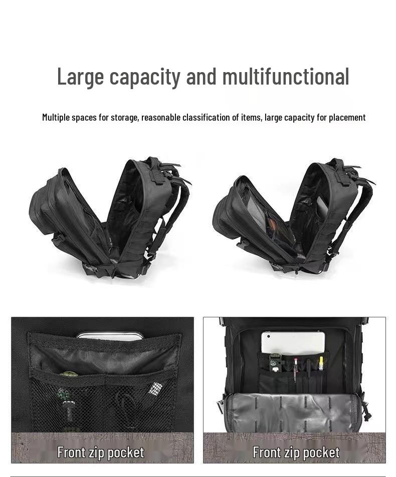 Men's Camouflage Tactical Backpack: Large Capacity for Outdoor Camping, Sports, and Mountaineering