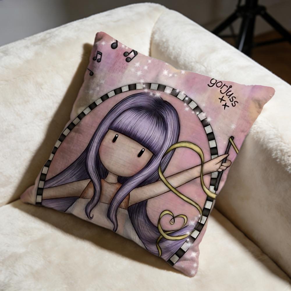 Fashion SSantoro Gorjussed Cushion Cover Soft Decorative Pillow Case Suitable for Bedroom Sofa Car Travel Use