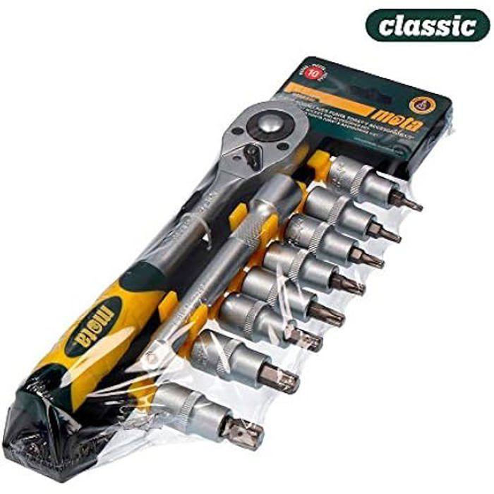 Lot de douilles à embout Torx - Mota Tools - 39871 - 10 pièces - Chrome-vanadium - Raccord 1/2"