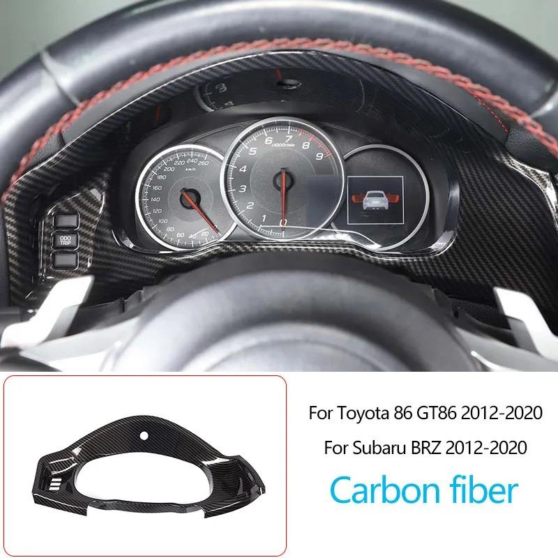 För Toyota 86/Subaru BRZ 2012-2020 ABS Kolfiber Interiörsats Instrumentbräda Mittkonsol Växelspakspanel Skydd Dekaler