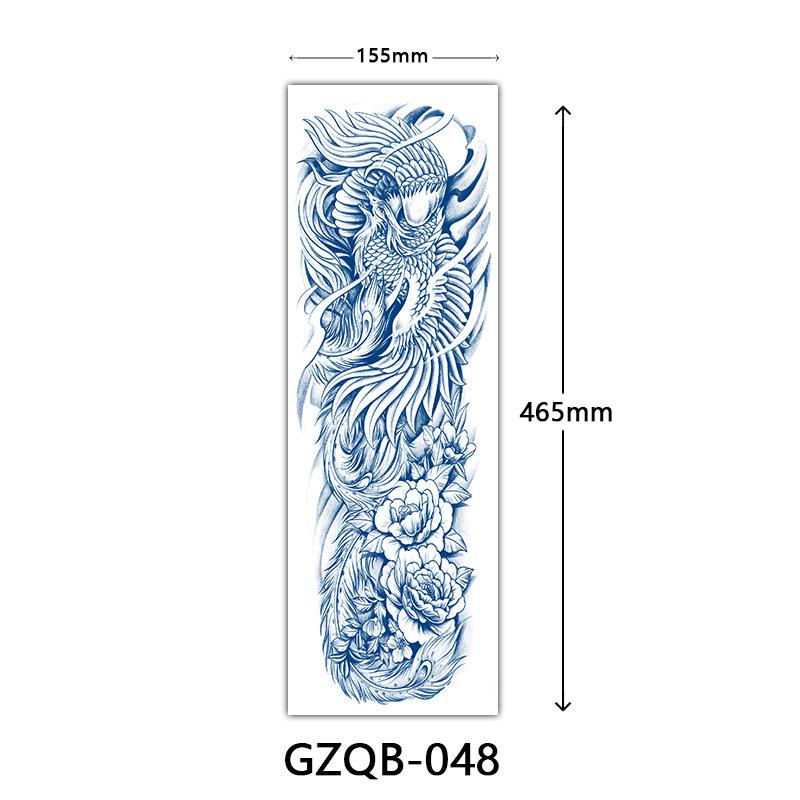 Herbal Tattoo Stickers, Semi-Permanent Tattoo Stickers, Herbal Juice Full Arm Tattoo Stickers