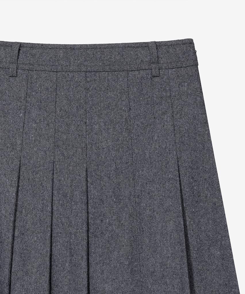 Mind Bridge Woman [W] Wool Pleated Midi Skirt