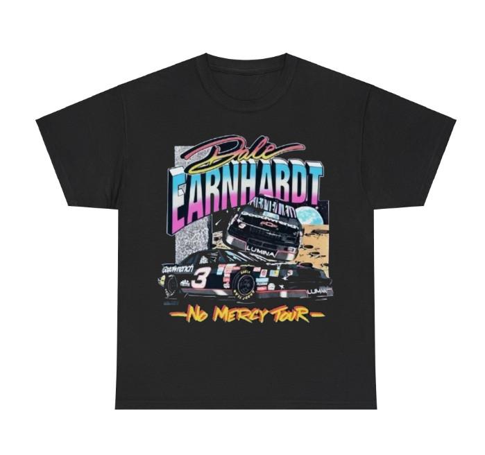 Vintage 90s Dale Earnhardt Sr No Mercy Tour Nascar T-Shirt XXXXL