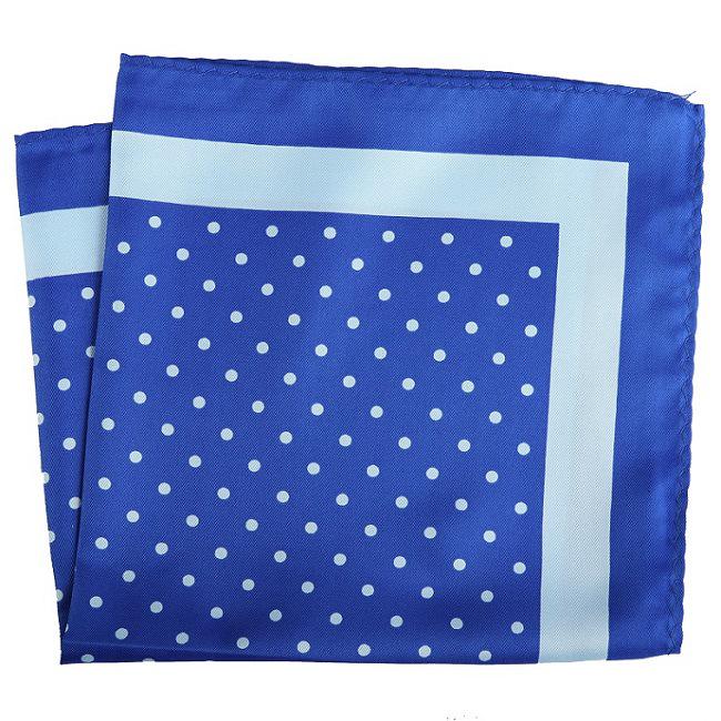 Cashew Flower & Polka Dot Men's Pocket Square Handkerchief