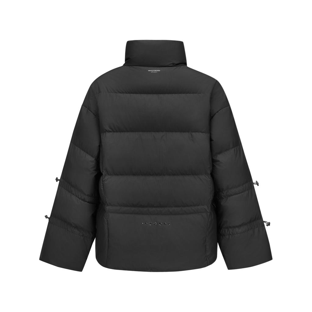 Skechers Comfortable Soft Versatile Solid Color Down Jacket Women Outerwear Midnight-Black P424W234-03B6
