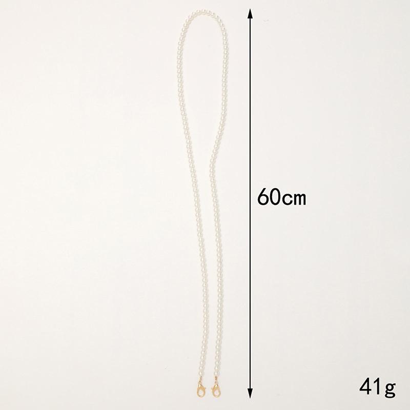 120Cm Bag Chain For Handbag Handles Butterfly Beaded Phone Lanyard Diy Purse Replacement For Shoulder Bag Straps Pearl Belt